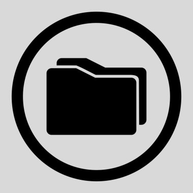 Klasörleri yuvarlak vektör simgesi