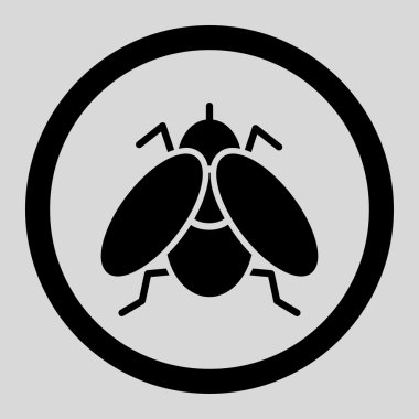 Daire içinde uçmak vektör simgesi