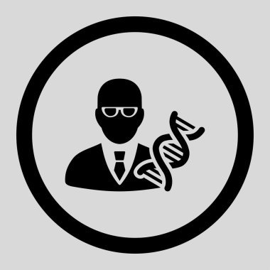 Genetic Engineer Circled Vector Icon