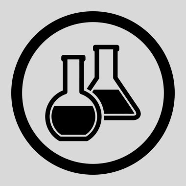 Cam şişeler daire içinde vektör simgesi