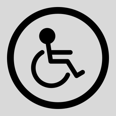 Özürlü yuvarlak vektör simgesi