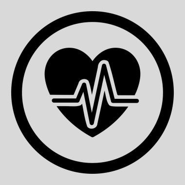 Heart Diagram Circled Vector Icon