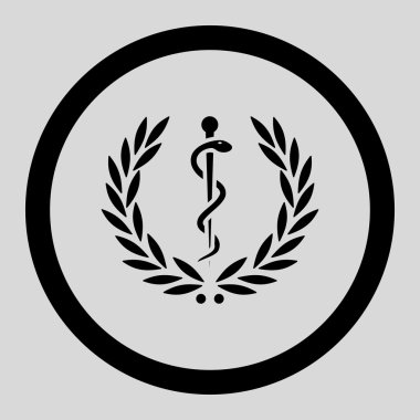 Sağlığa bakım amblemi vektör simge yuvarlak