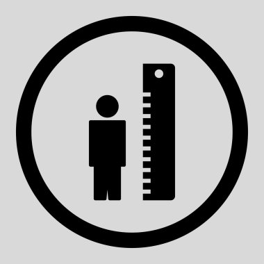 Yükseklik ölçer yuvarlak vektör simgesi