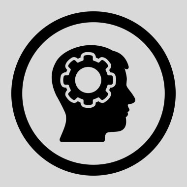 İnsan aklının yuvarlak vektör simgesi