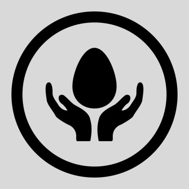 Kuluçka makinesi daire içinde vektör simgesi