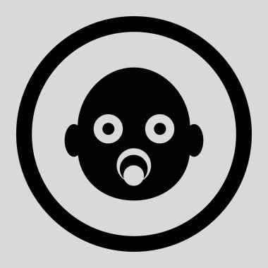 Bebek kafa daire içinde vektör simgesi