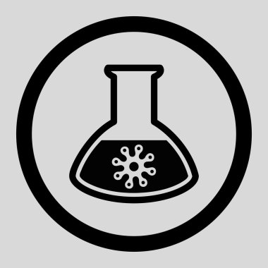 Enfeksiyon konteyner yuvarlak vektör simgesi