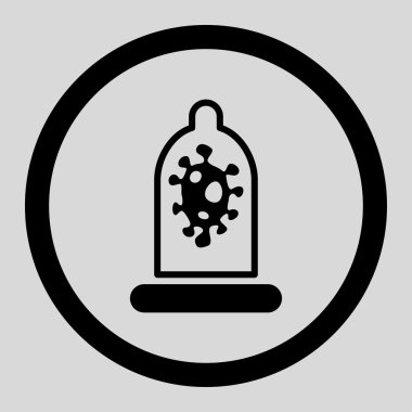 Enfeksiyon koruma yuvarlak vektör simgesi