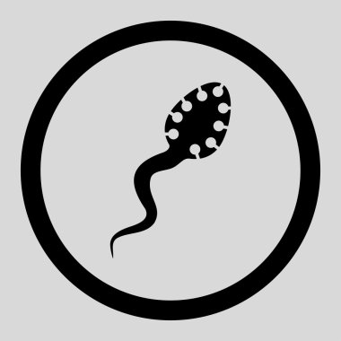 Bulaşıcı mikrop yuvarlak vektör simgesi