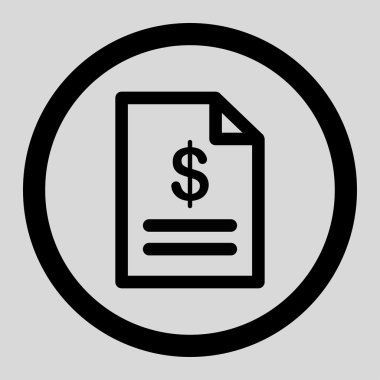 Fatura daire içinde vektör simgesi