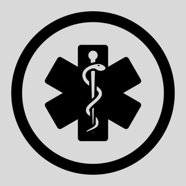 Hayat yuvarlak vektör yıldız simgesi