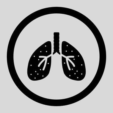 Akciğerler yuvarlak vektör simgesi