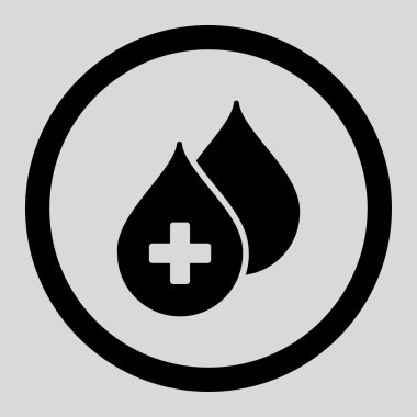 Medical Drops Circled Vector Icon