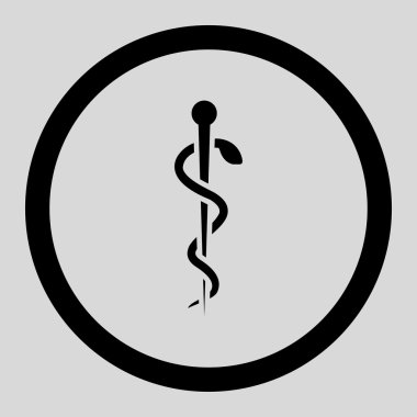 Tıbbi iğne yuvarlak vektör simgesi