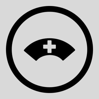 Tıbbi güneşlik yuvarlak vektör simgesi