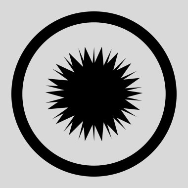 Mikrop Spore yuvarlak vektör simgesi