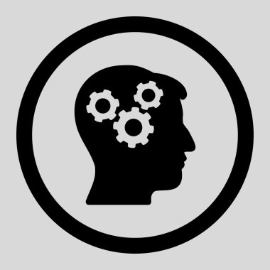 Zihin yuvarlak vektör simgesi