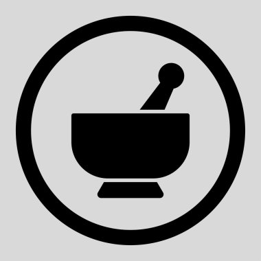 Harç yuvarlak vektör simgesi