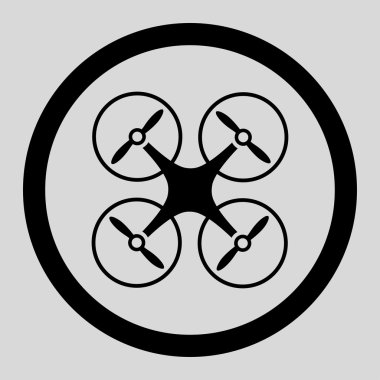 Nanocopter yuvarlak vektör simgesi