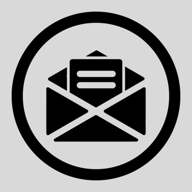 Open Mail Circled Vector Icon