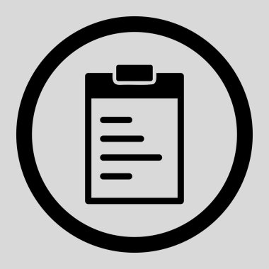 Pad Text Circled Vector Icon