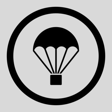 Paraşüt yuvarlak vektör simgesi