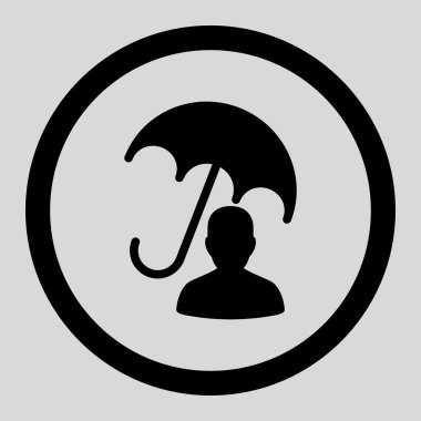 İstemci bakım daire içinde vektör simgesi