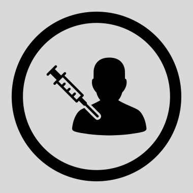 Client Vaccination Circled Vector Icon