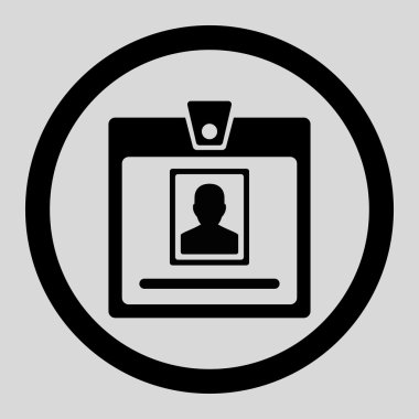 Kişi rozet yuvarlak vektör simgesi