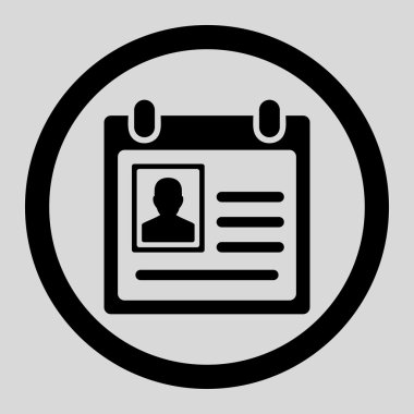 Kişisel rozet yuvarlak vektör simgesi