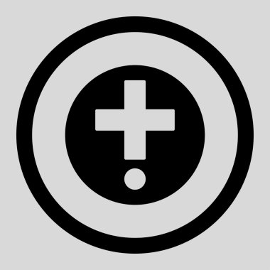 Eczane yuvarlak vektör simgesi