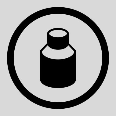 Şişe daire içinde vektör simgesi