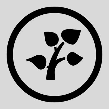 Bitki yuvarlak vektör simgesi