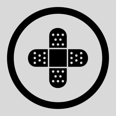 Daire içinde vektör simge alçı