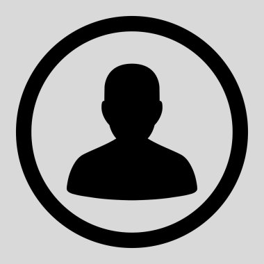 Portre daire içinde vektör simgesi