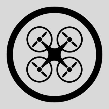 Helikopter yuvarlak vektör simgesi