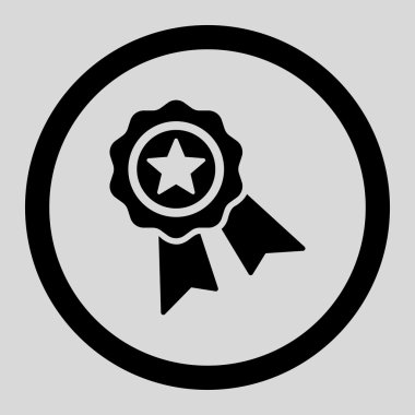 Kalite damgası daire içinde vektör simgesi