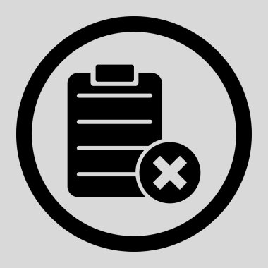 Sayfa daire içinde vektör simge reddetmek