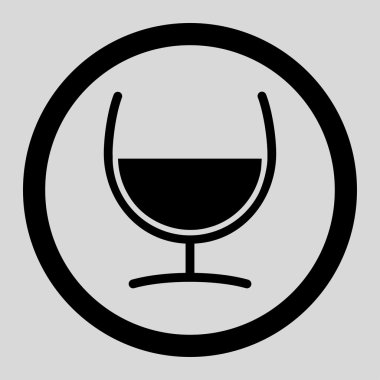 Çare cam daire içinde vektör simgesi