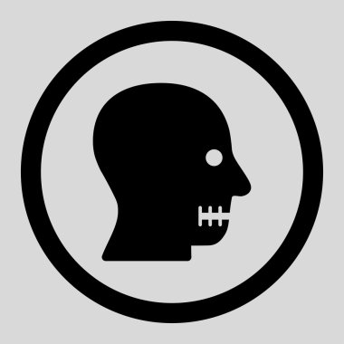 Dikili ağız daire içinde vektör simgesi