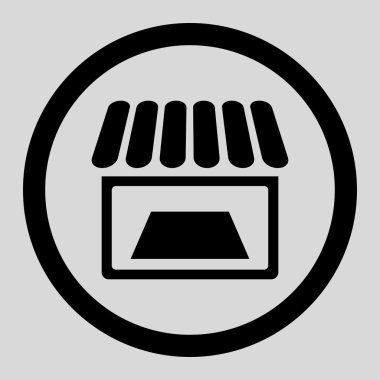 Pazar yuvarlak vektör simgesi