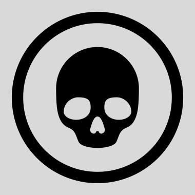 Kafatası yuvarlak vektör simgesi