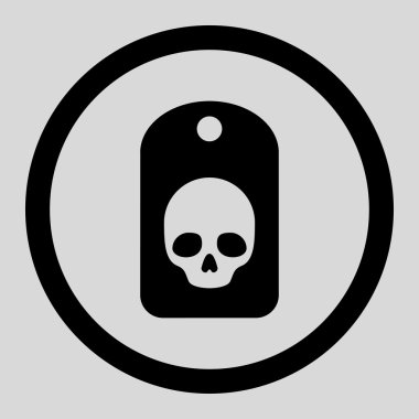 Tehlikeli etiket daire içinde vektör simgesi