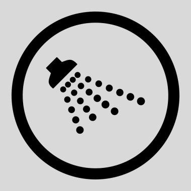 Duş daire içinde vektör simgesi