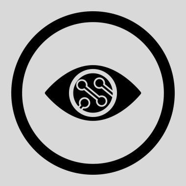 Akıllı Lens yuvarlak vektör simgesi