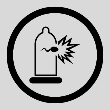 Sperm kaçış yuvarlak vektör simgesi