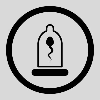 Sperm In Rubber Circled Vector Icon