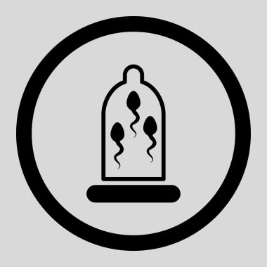 Sperm koruma daire içinde vektör simgesi