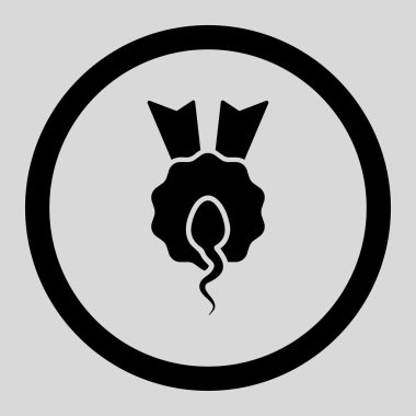 Sperm kazanan yuvarlak vektör simgesi